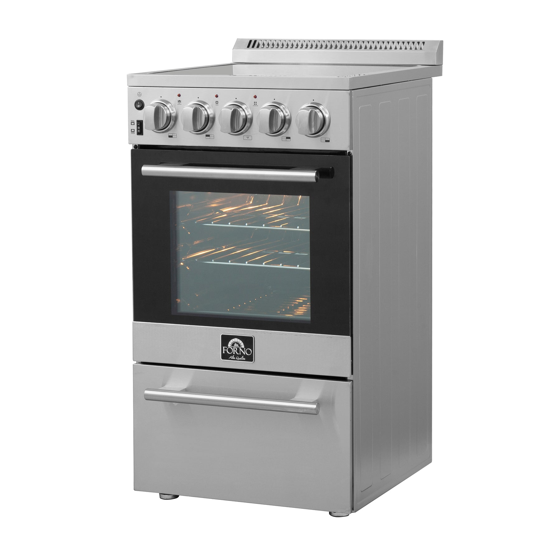 Forno Pallerano 20-Inch Freestanding Electric Range, Canada Version, Plug and Cord Included - BonPrix Électroménagers