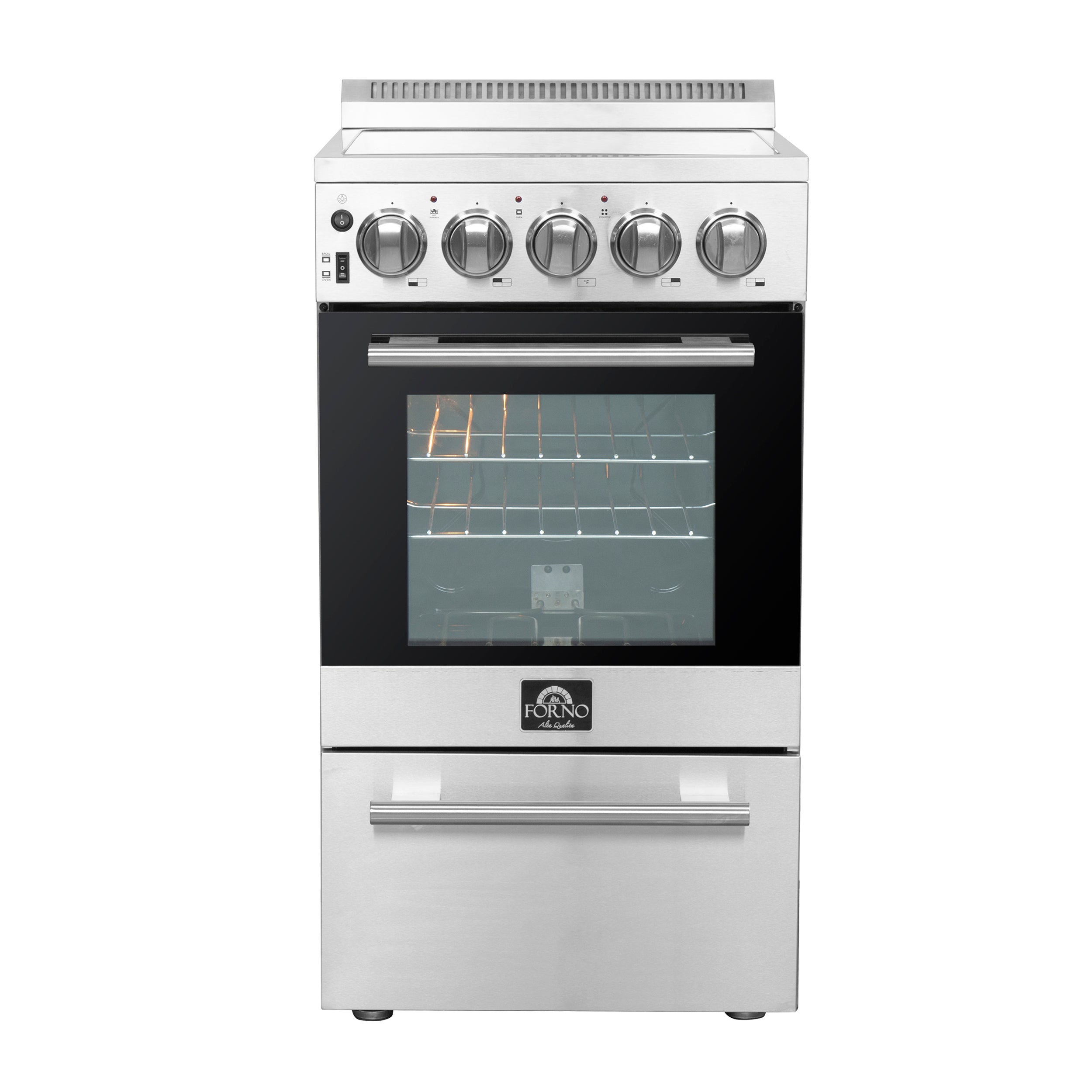 Forno Pallerano 20-Inch Freestanding Electric Range, Canada Version, Plug and Cord Included - BonPrix Électroménagers