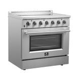 Forno Galiano 36-Inch Freestanding Electric Range, True Convection, Energy Efficient - BonPrix Électroménagers