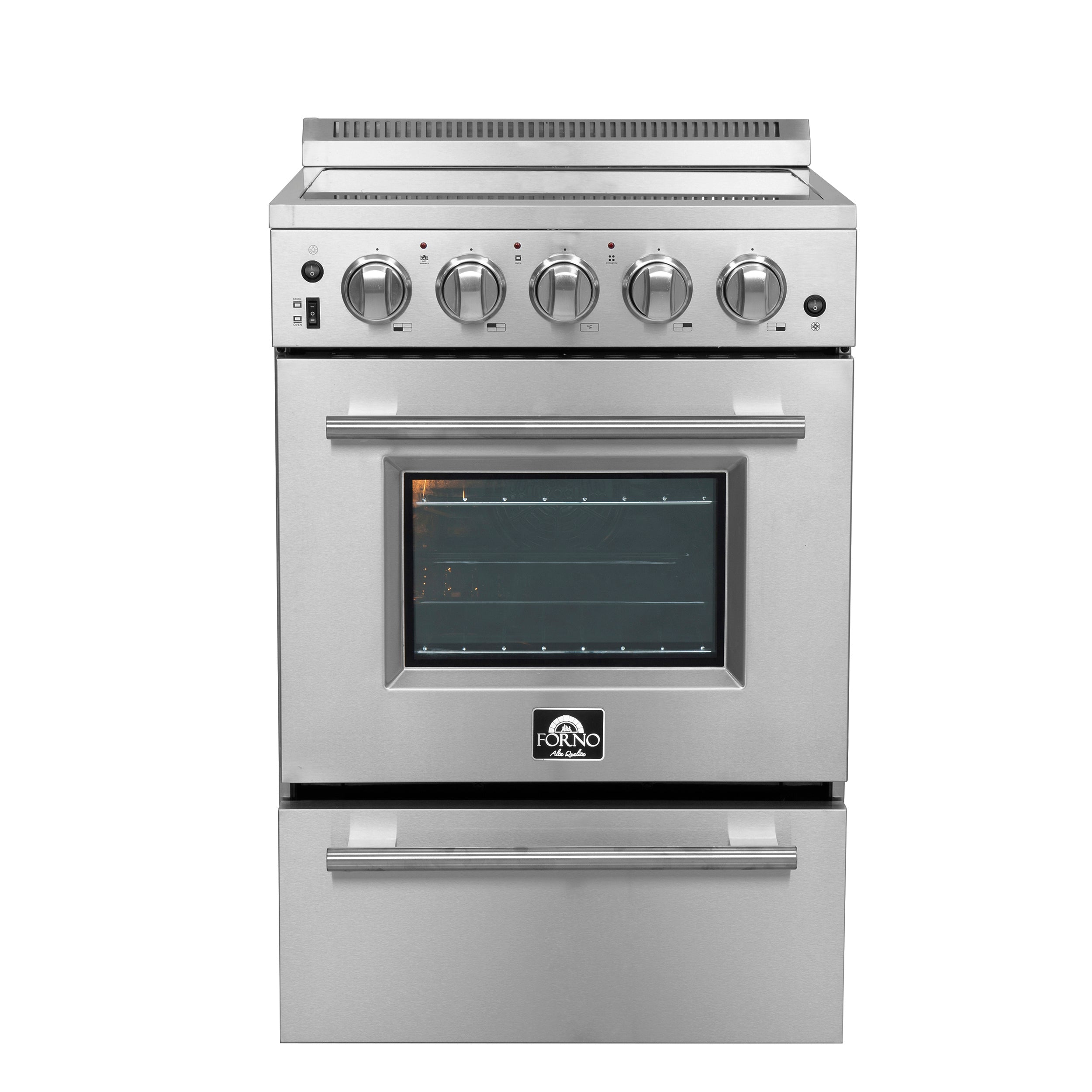 Forno Loiano 24-Inch Freestanding Electric Range, Canada Version, No Rotisserie Function, Plug and Cord Included - BonPrix Électroménagers