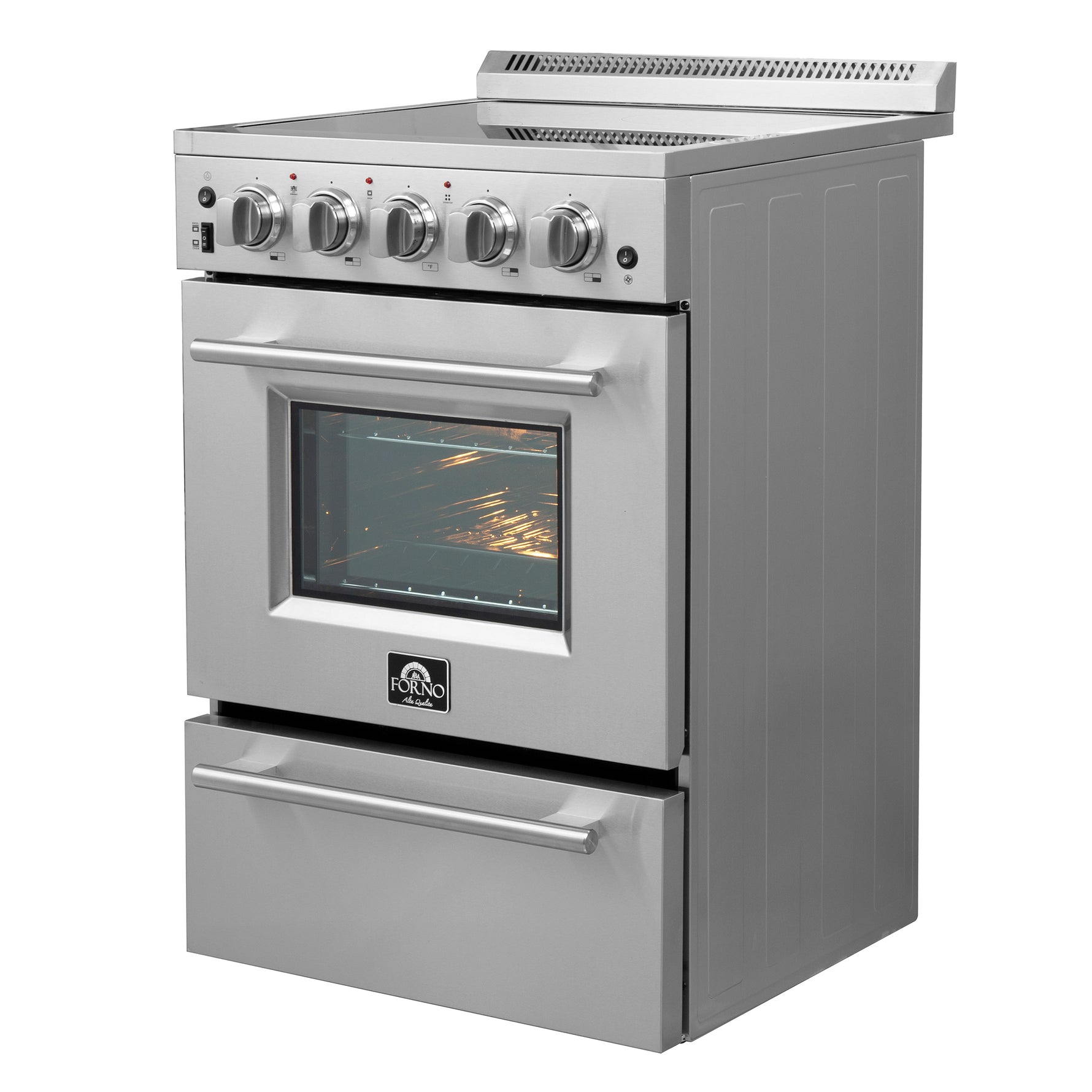 Forno Loiano 24-Inch Freestanding Electric Range, Canada Version, No Rotisserie Function, Plug and Cord Included - BonPrix Électroménagers