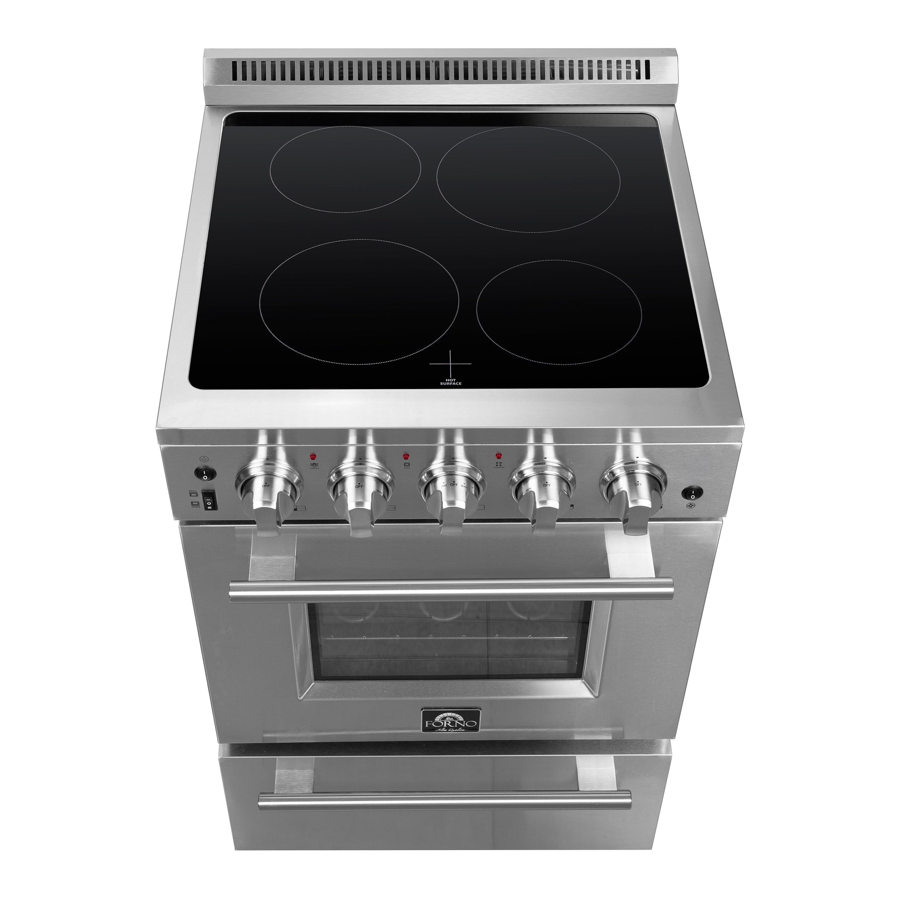 Forno Loiano 24-Inch Freestanding Electric Range, Canada Version, No Rotisserie Function, Plug and Cord Included - BonPrix Électroménagers