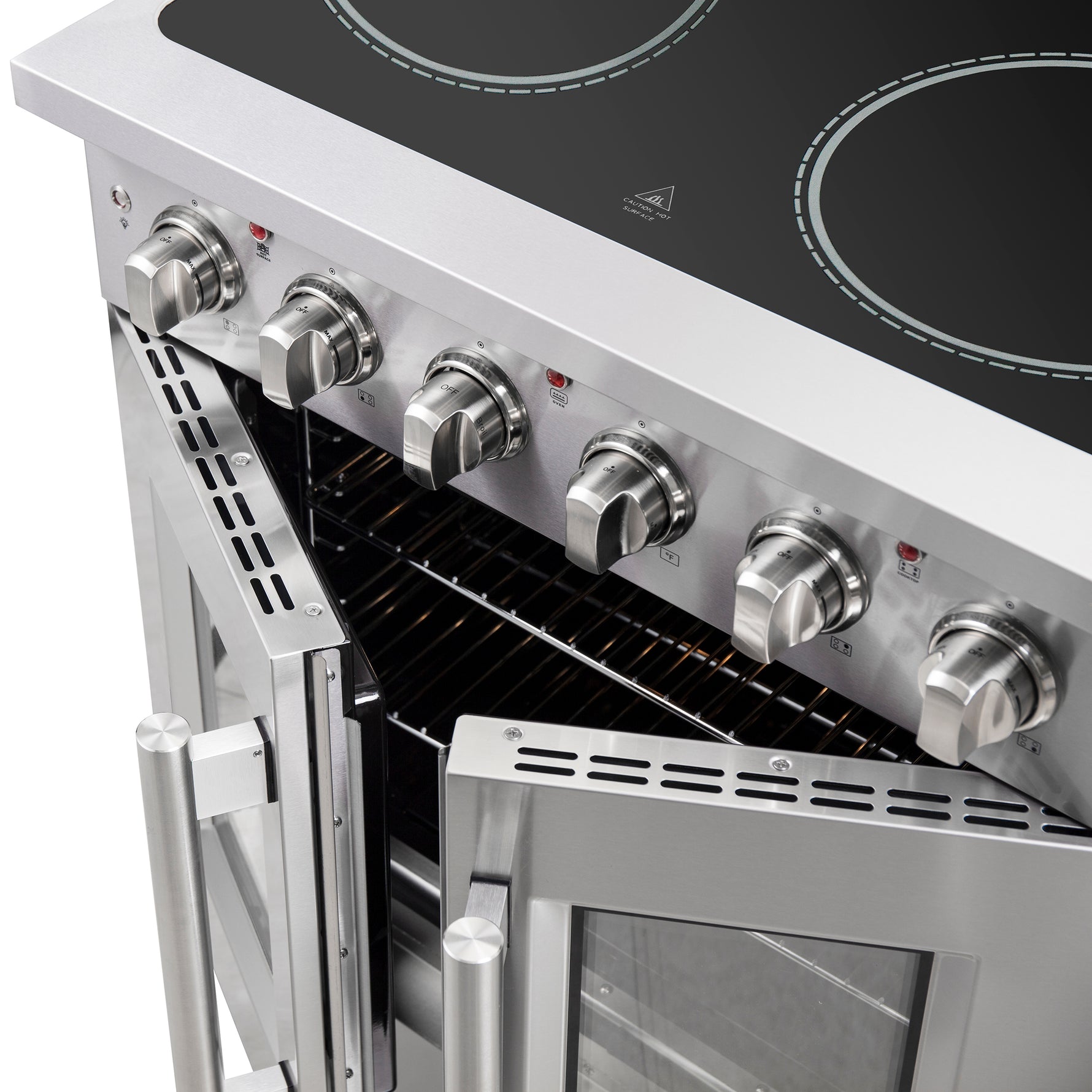 Forno Galiano 30-Inch Freestanding French Door Electric Range, True Convection, Energy Efficient - BonPrix Électroménagers