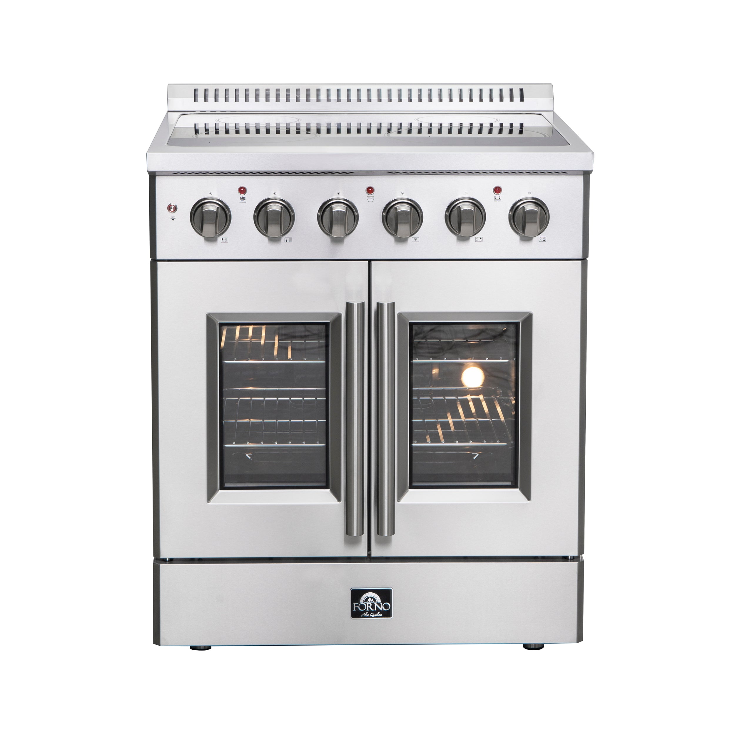Forno Galiano 30-Inch Freestanding French Door Electric Range, True Convection, Energy Efficient - BonPrix Électroménagers