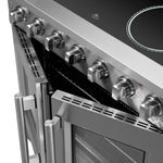 Forno Galiano 36-Inch Freestanding French Door Electric Range, True Convection, Energy Efficient - BonPrix Électroménagers