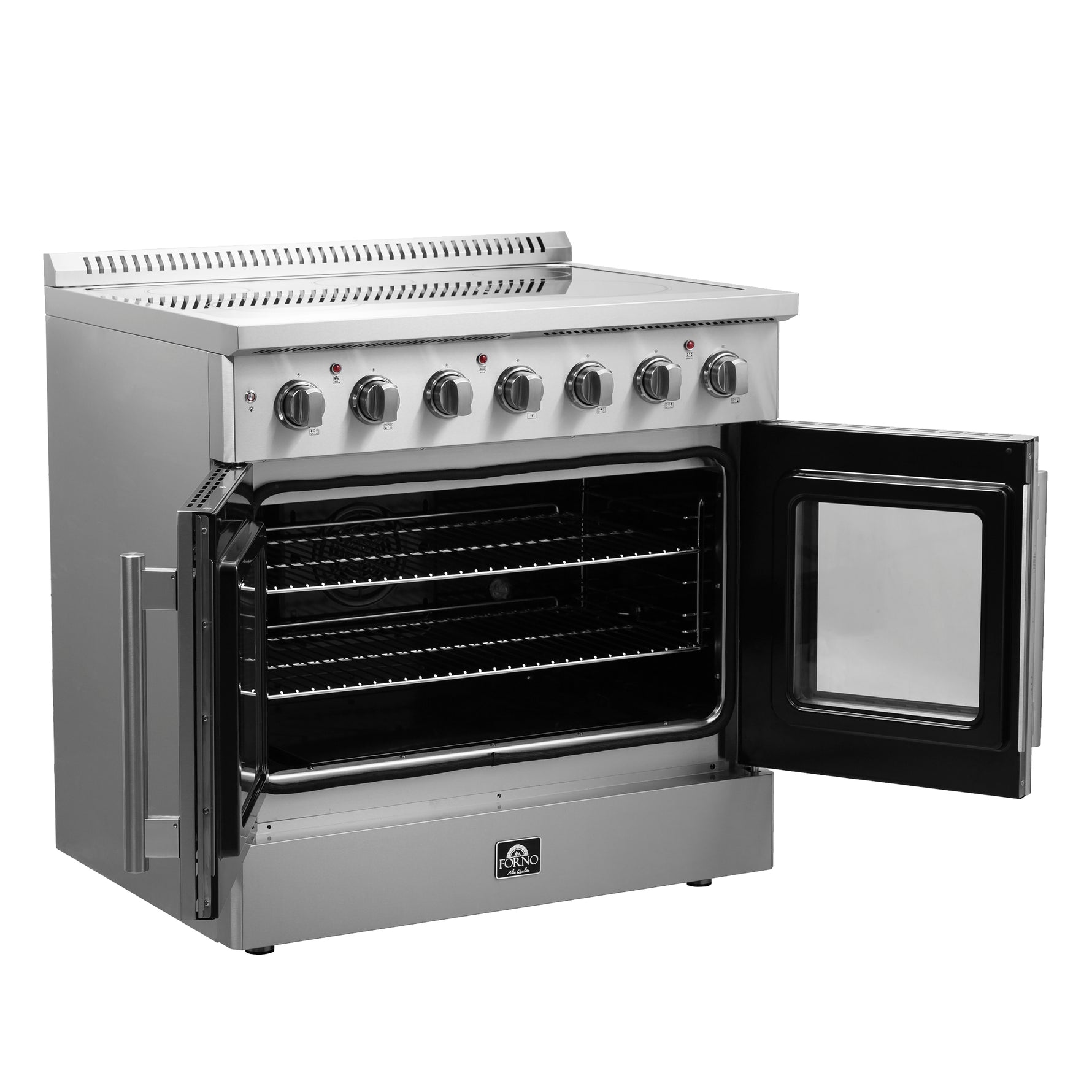 Forno Galiano 36-Inch Freestanding French Door Electric Range, True Convection, Energy Efficient - BonPrix Électroménagers