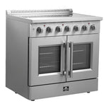 Forno Galiano 36-Inch Freestanding French Door Electric Range, True Convection, Energy Efficient - BonPrix Électroménagers
