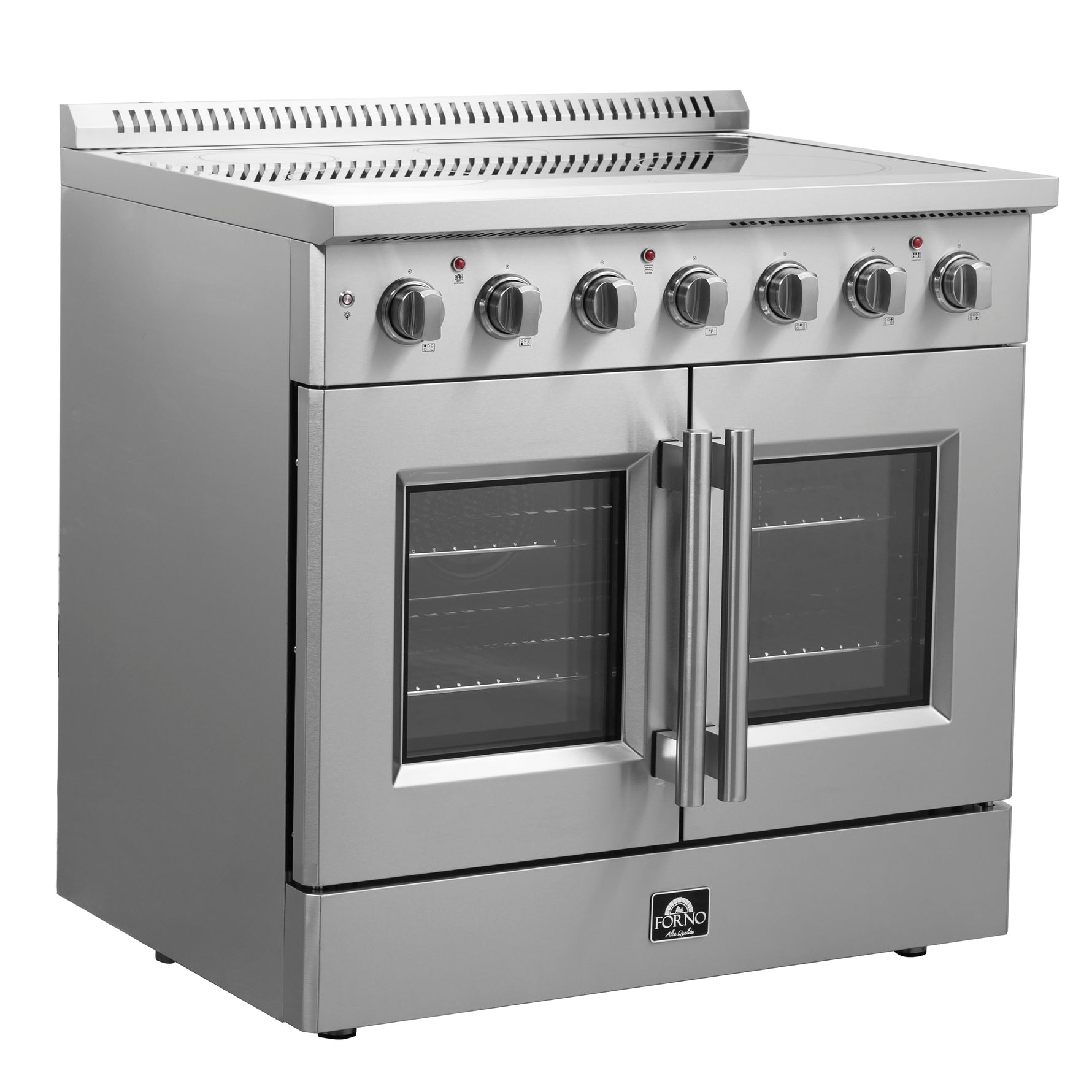 Forno Galiano 36-Inch Freestanding French Door Electric Range, True Convection, Energy Efficient - BonPrix Électroménagers