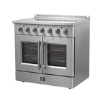 Forno Galiano 36-Inch Freestanding French Door Electric Range, True Convection, Energy Efficient - BonPrix Électroménagers