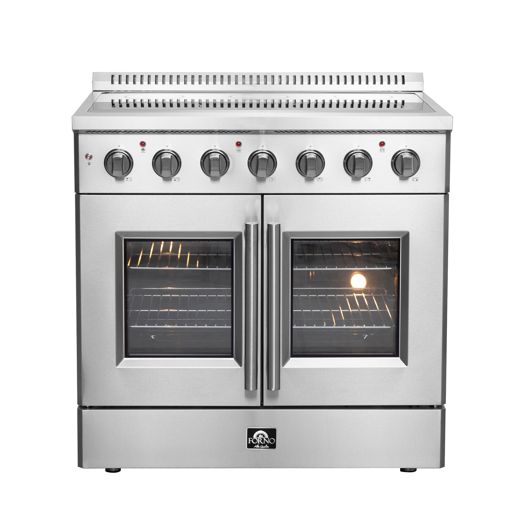 Forno Galiano 36-Inch Freestanding French Door Electric Range, True Convection, Energy Efficient - BonPrix Électroménagers