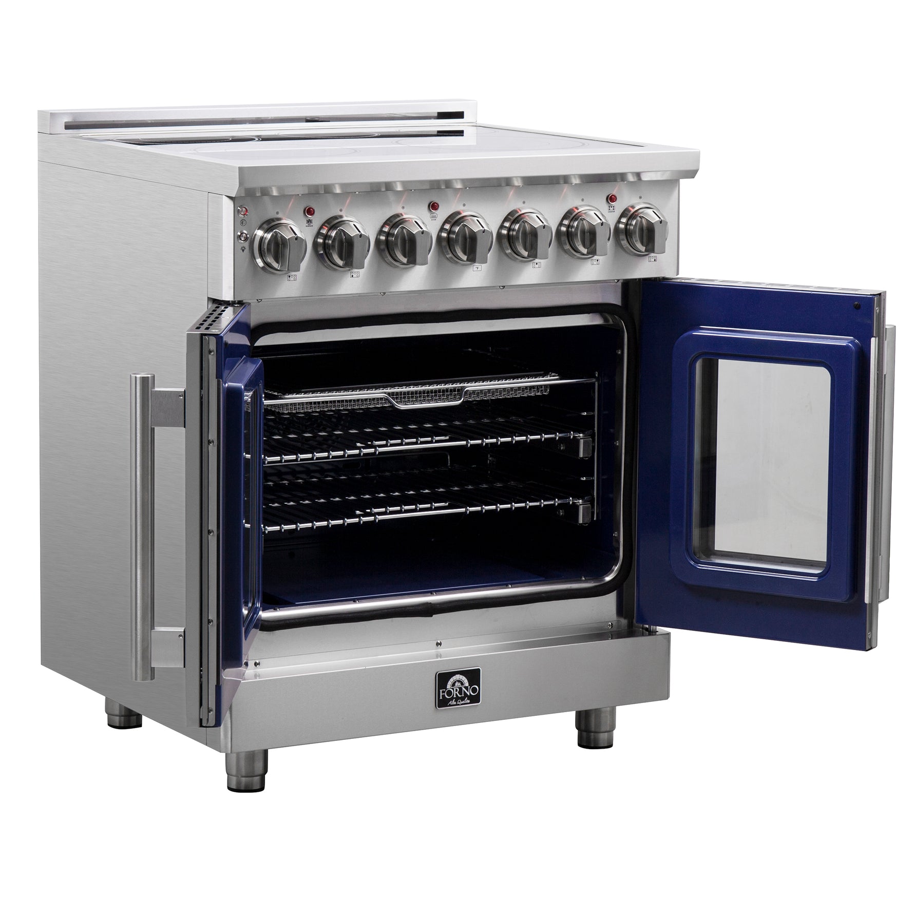 Forno Massimo 30-Inch Freestanding French Door Electric Range, True Convection Oven - BonPrix Électroménagers