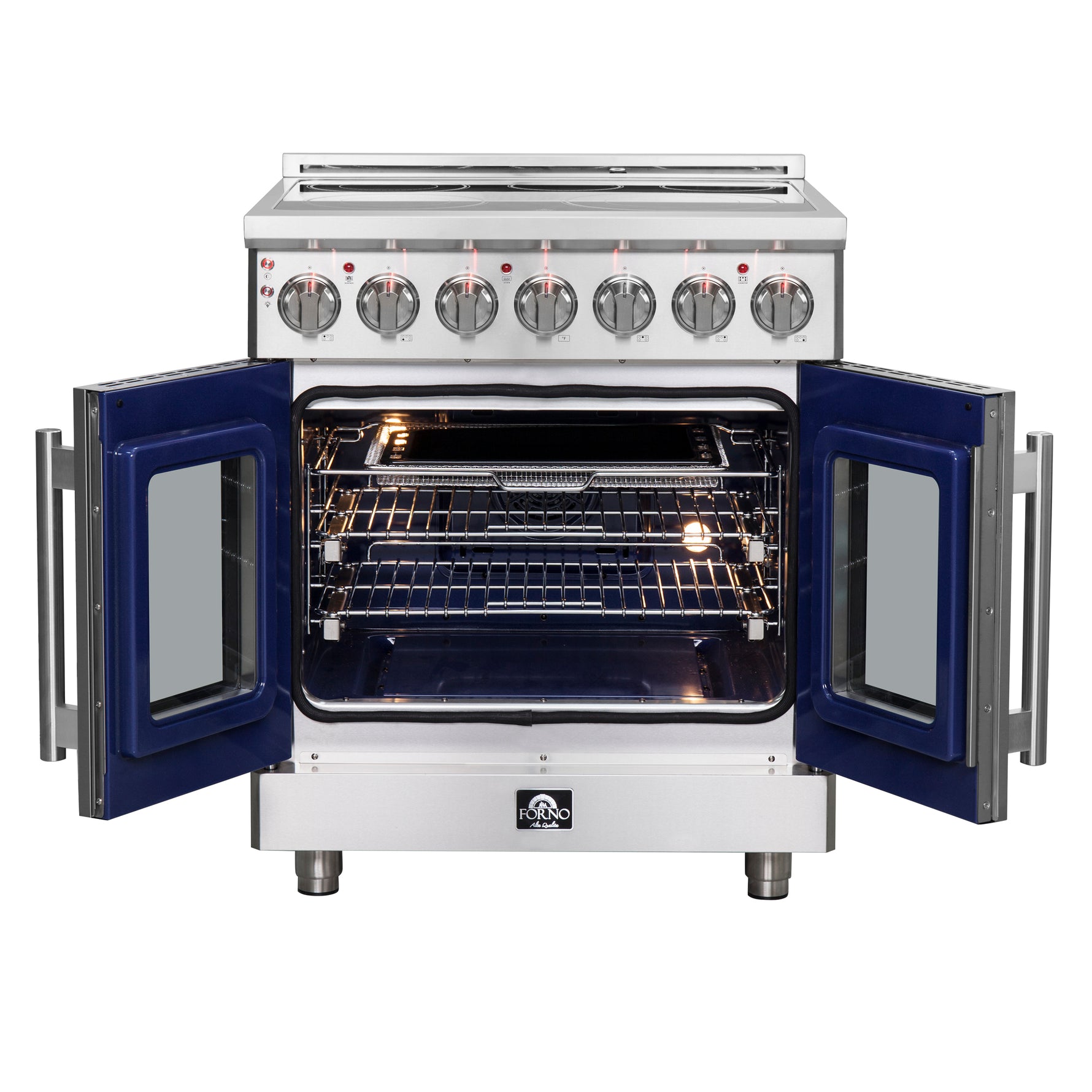 Forno Massimo 30-Inch Freestanding French Door Electric Range, True Convection Oven - BonPrix Électroménagers