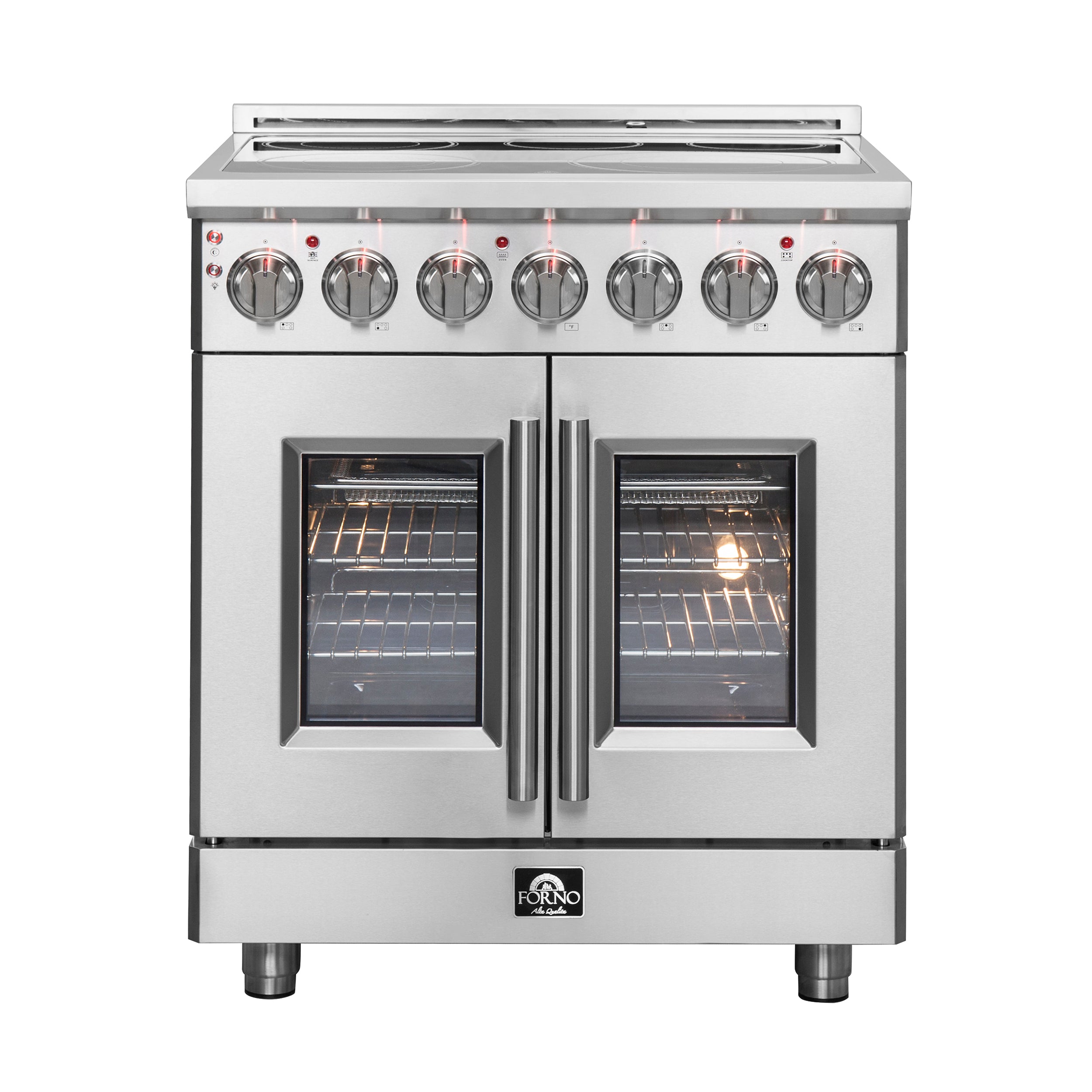Forno Massimo 30-Inch Freestanding French Door Electric Range, True Convection Oven - BonPrix Électroménagers