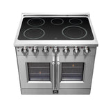 Forno Massimo 36-Inch Freestanding French Door Electric Range, True Convection Oven - BonPrix Électroménagers