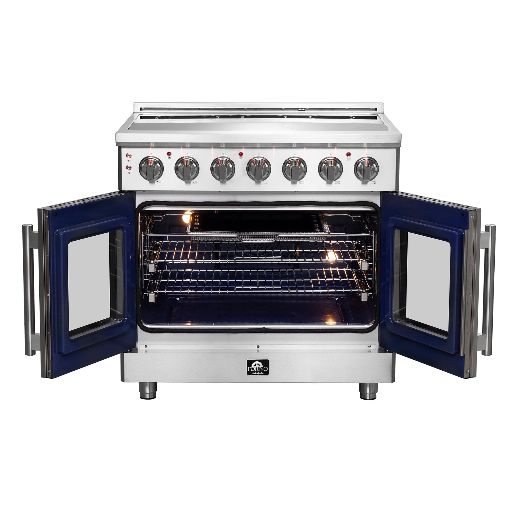 Forno Massimo 36-Inch Freestanding French Door Electric Range, True Convection Oven - BonPrix Électroménagers