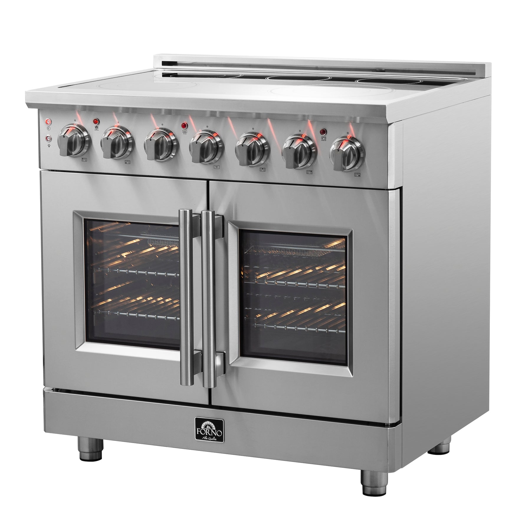 Forno Massimo 36-Inch Freestanding French Door Electric Range, True Convection Oven - BonPrix Électroménagers