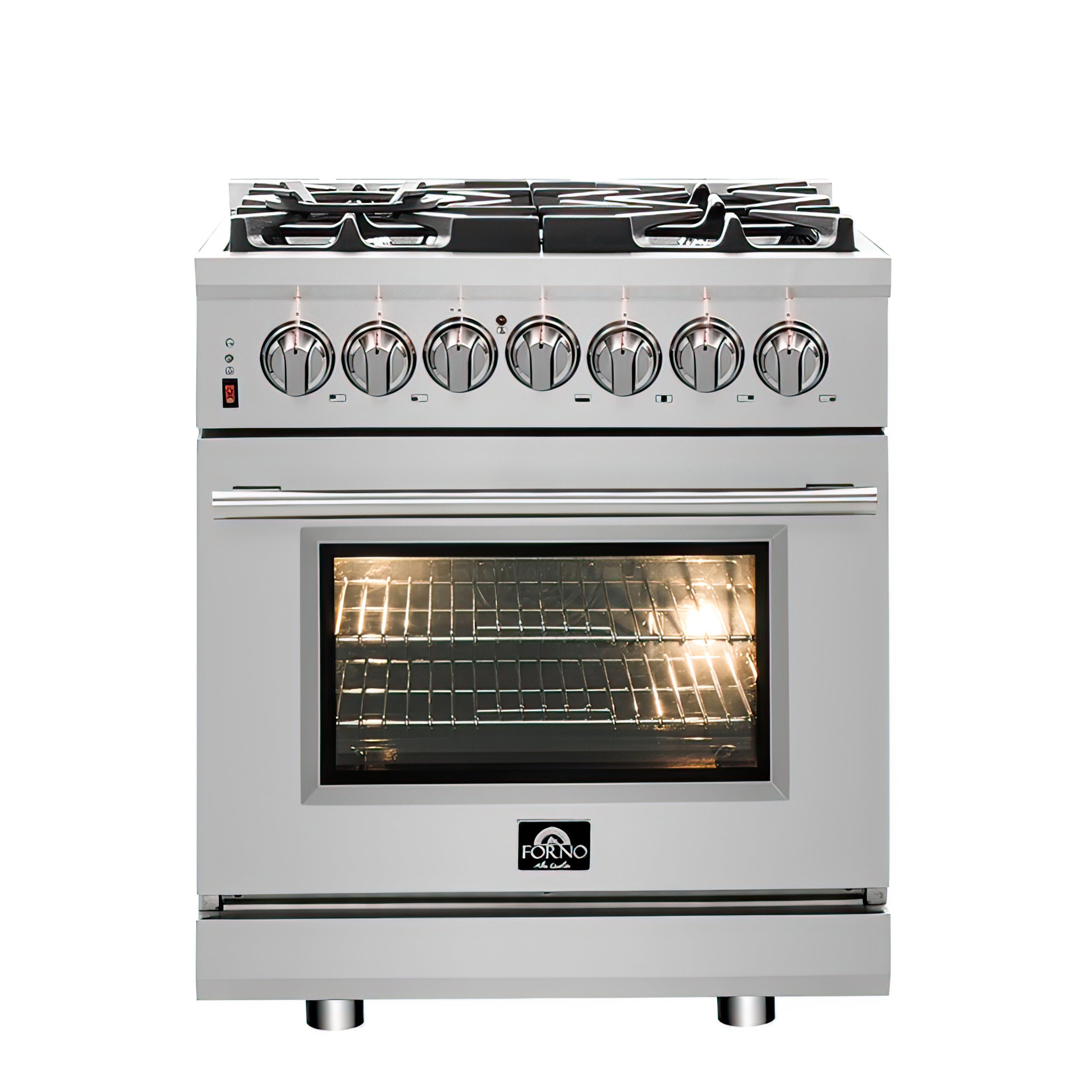 Forno Massimo 30-Inch Freestanding Dual Fuel Range, 4 Burners, Double Convection Ovens - BonPrix Électroménagers