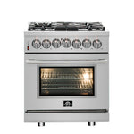 Forno Massimo 30-Inch Freestanding Dual Fuel Range, 4 Burners, Double Convection Ovens - BonPrix Électroménagers