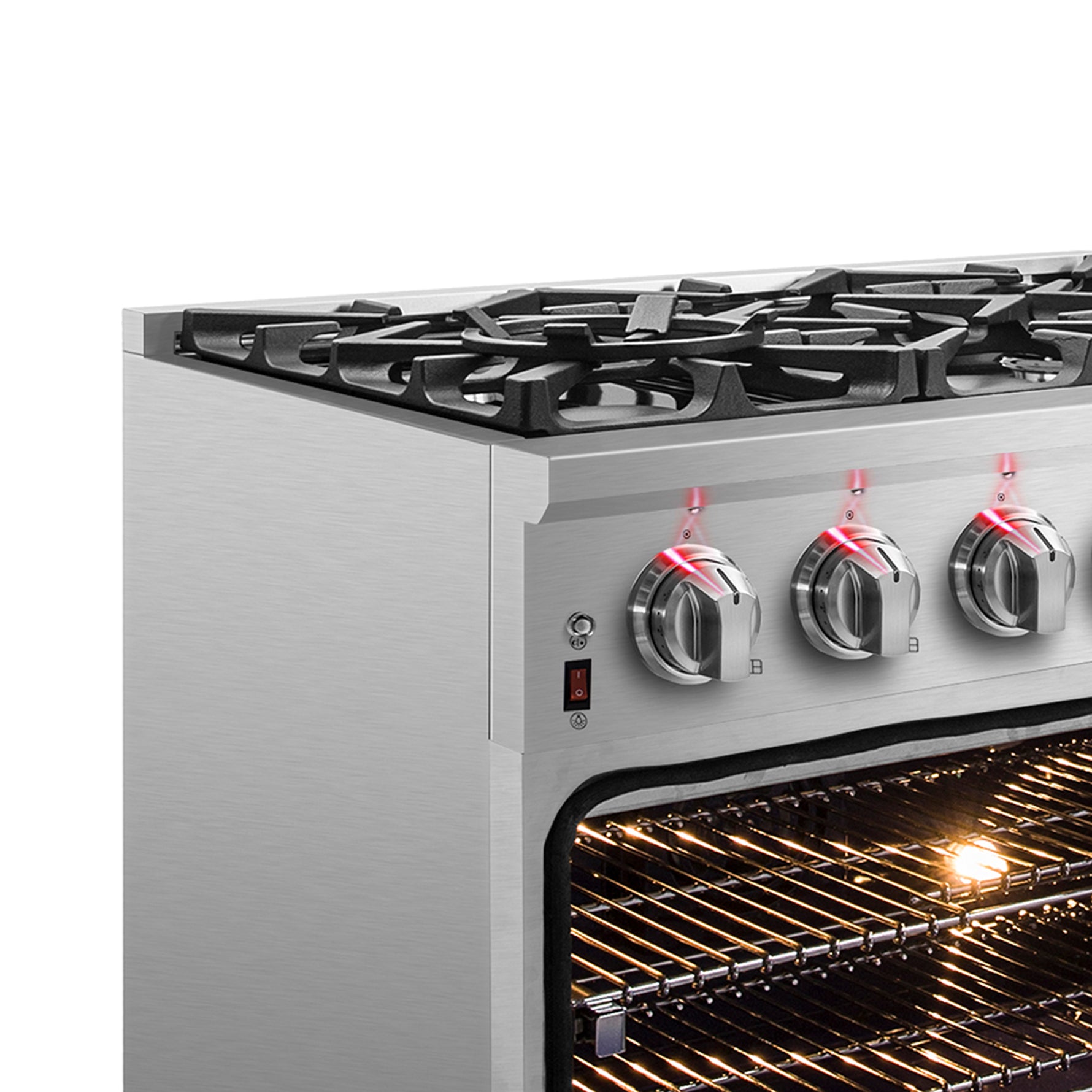 Forno Massimo 36-Inch Freestanding Dual Fuel Range, 6 Burners, Double Convection Ovens - BonPrix Électroménagers