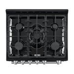 Forno Leonardo Espresso 30-Inch Black Gas Range, 5 Burners, 39,500 BTU, 5 cu.ft Convection Oven - BonPrix Électroménagers