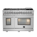 Forno Massimo 48-Inch Freestanding Dual Fuel Range, 8 Burners, Double Convection Ovens - BonPrix Électroménagers