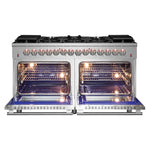 Forno Massimo 60-Inch Freestanding Dual Fuel Range, 10 Burners, Double Convection Ovens - BonPrix Électroménagers