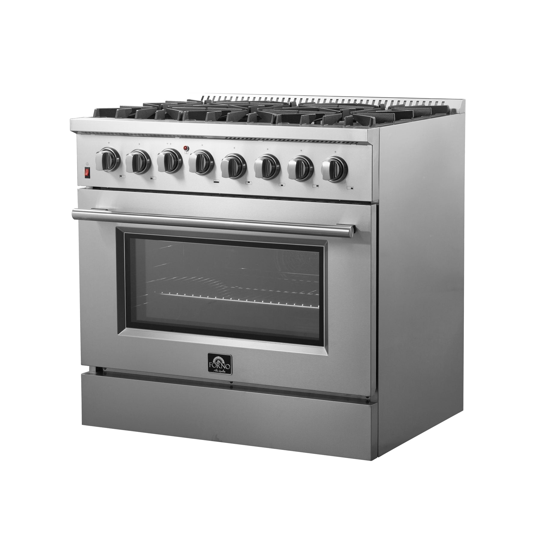 FORNO Premium 3-Piece Kitchen Bundle - Galiano 36" Dual Fuel Range, 36" French Door Refrigerator, 24" Built-In Dishwasher - FBDL-004-02CAUS - BonPrix Électroménagers