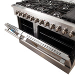 Forno Galiano 48-Inch Freestanding Dual Fuel Range, 8 Burners, Double Convection Ovens - BonPrix Électroménagers
