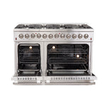 Forno Galiano 48-Inch Freestanding Dual Fuel Range, 8 Burners, Double Convection Ovens - BonPrix Électroménagers