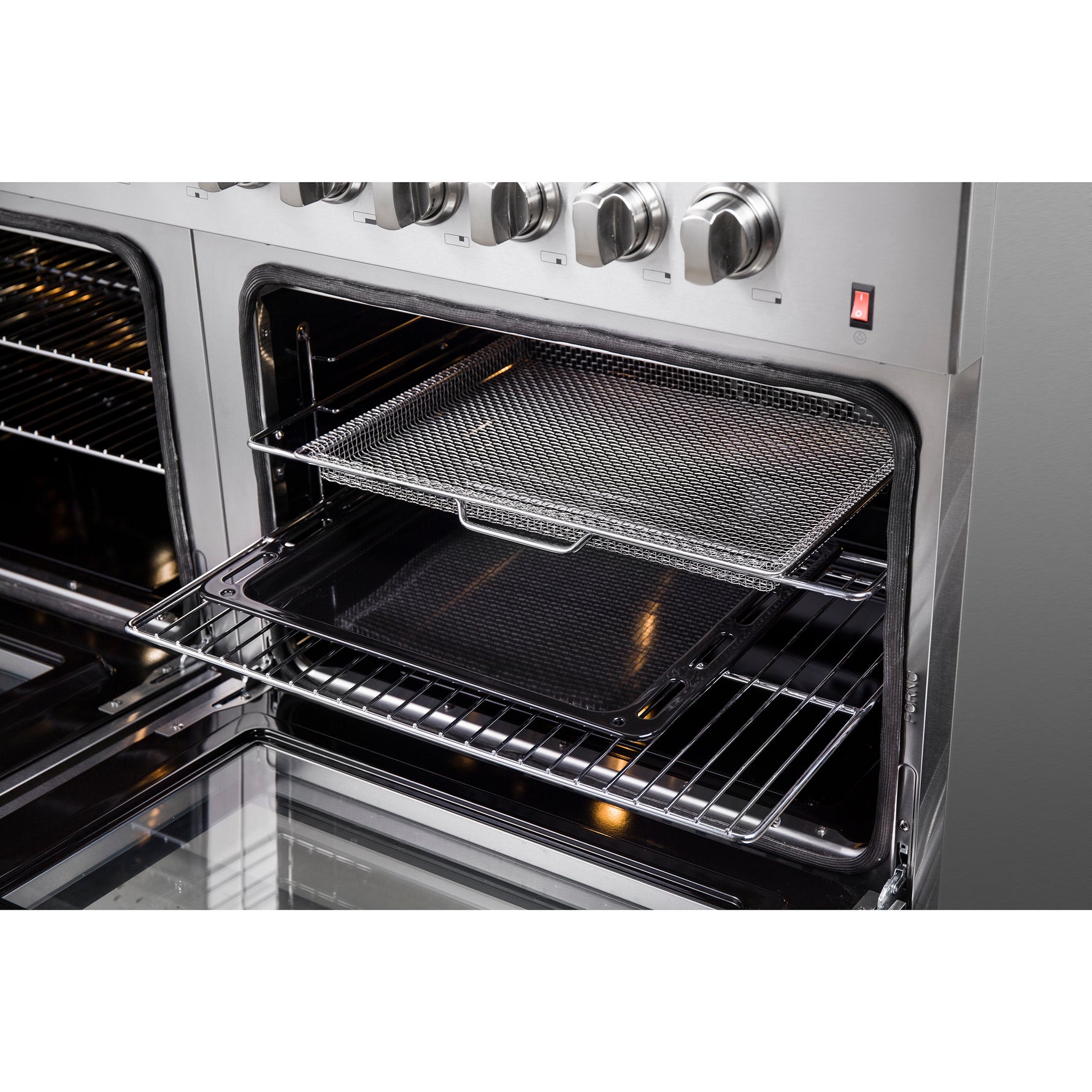 Forno Galiano 60-Inch Freestanding Dual Fuel Range, 10 Burners, Double Convection Ovens - BonPrix Électroménagers