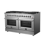 Forno Galiano 60-Inch Freestanding Dual Fuel Range, 10 Burners, Double Convection Ovens - BonPrix Électroménagers