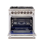 Forno Capriasca 30-Inch Freestanding Dual Fuel Range, 4 Burners, True Convection Oven - BonPrix Électroménagers
