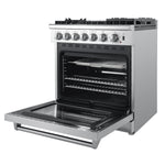 Forno Lazio 30-Inch Freestanding Dual Fuel Range, 4 Burners, True Convection Oven - BonPrix Électroménagers