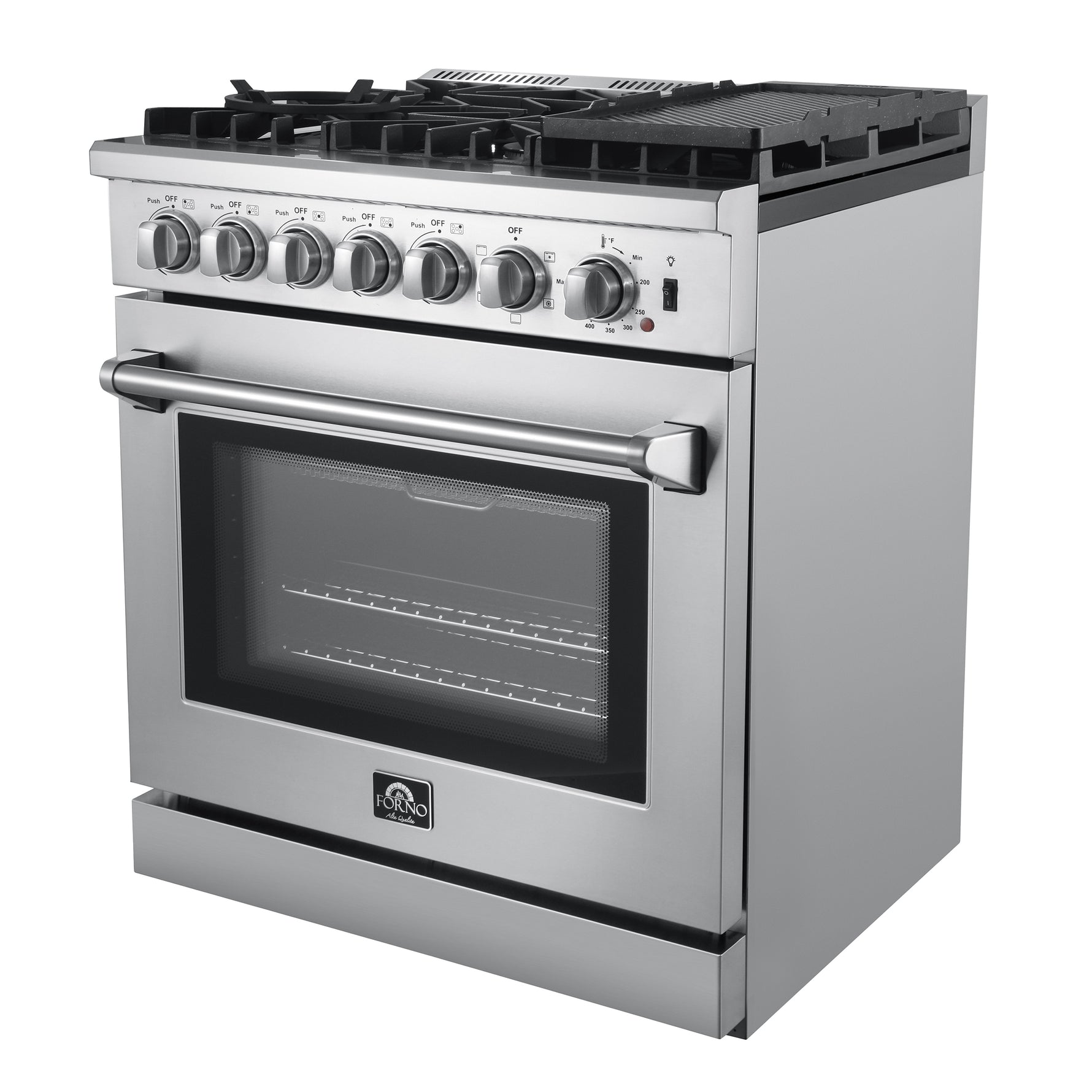Forno Lazio 30-Inch Freestanding Dual Fuel Range, 4 Burners, True Convection Oven - BonPrix Électroménagers