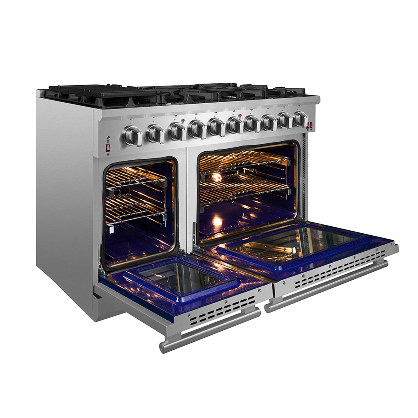 Forno Massimo 48-Inch Freestanding Gas Range, 8 Burners, True Convection Oven - BonPrix Électroménagers