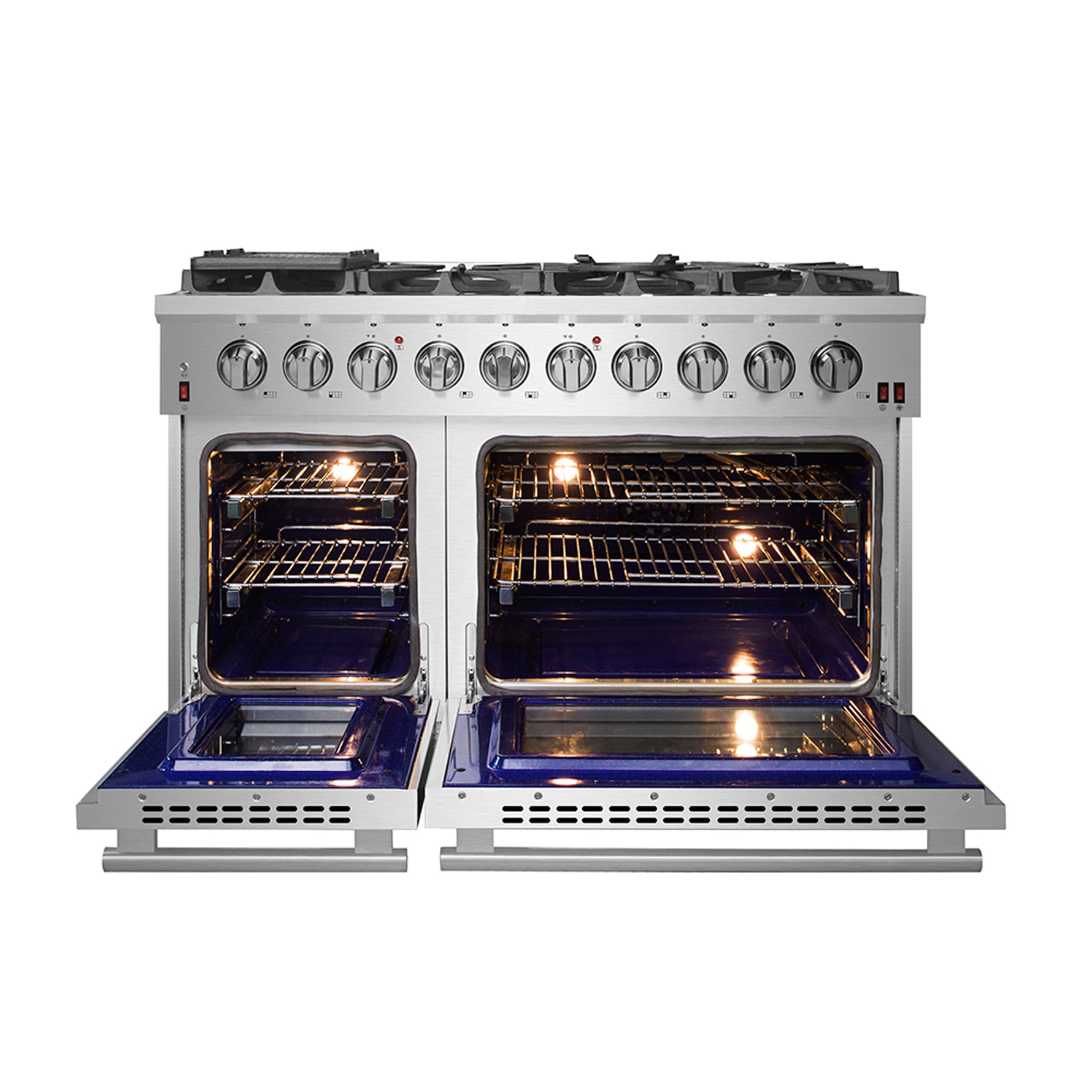 Forno Massimo 48-Inch Freestanding Gas Range, 8 Burners, True Convection Oven - BonPrix Électroménagers