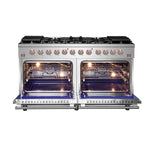 Forno Massimo 60-Inch Freestanding Gas Range, 10 Burners, True Convection Oven - BonPrix Électroménagers
