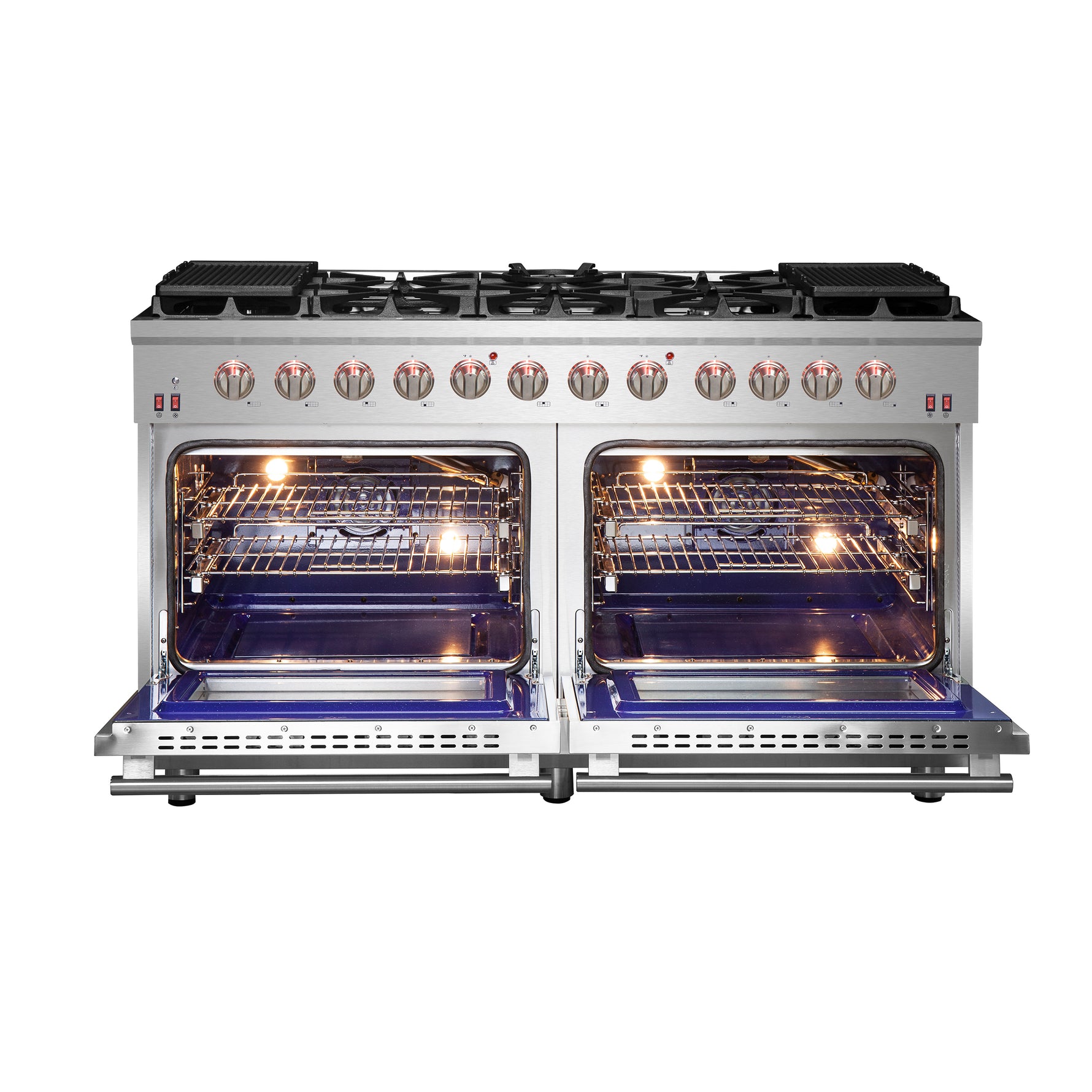 Forno Massimo 60-Inch Freestanding Gas Range, 10 Burners, True Convection Oven - BonPrix Électroménagers