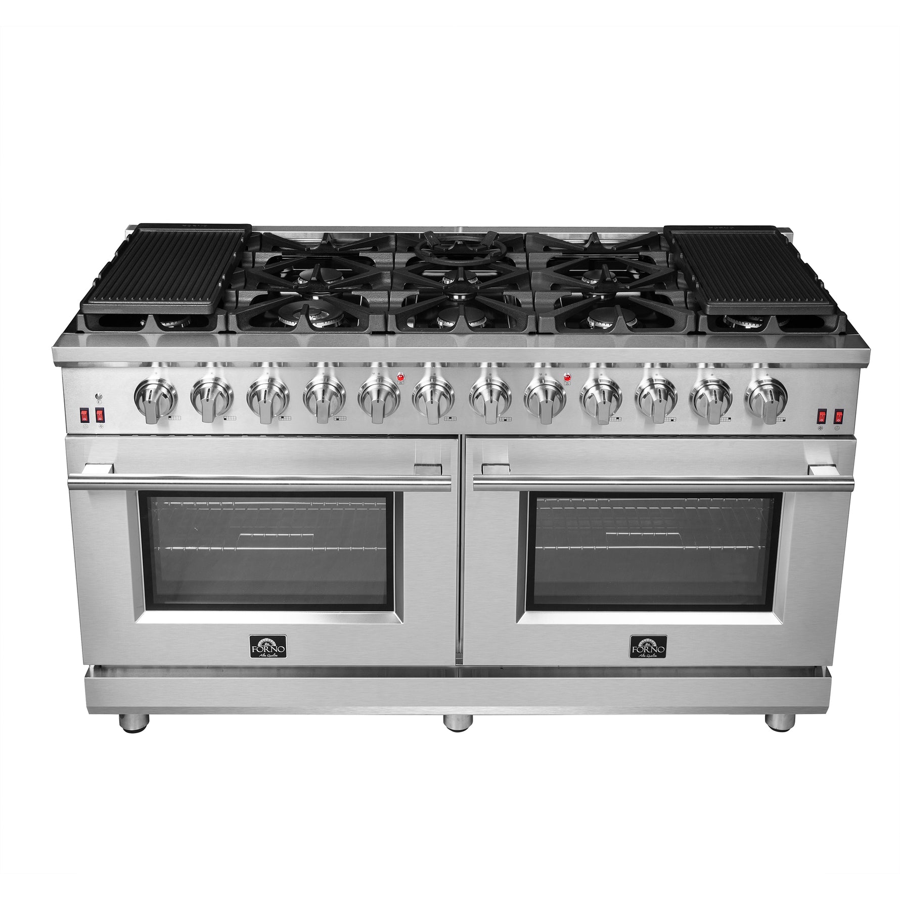 Forno Massimo 60-Inch Freestanding Gas Range, 10 Burners, True Convection Oven - BonPrix Électroménagers