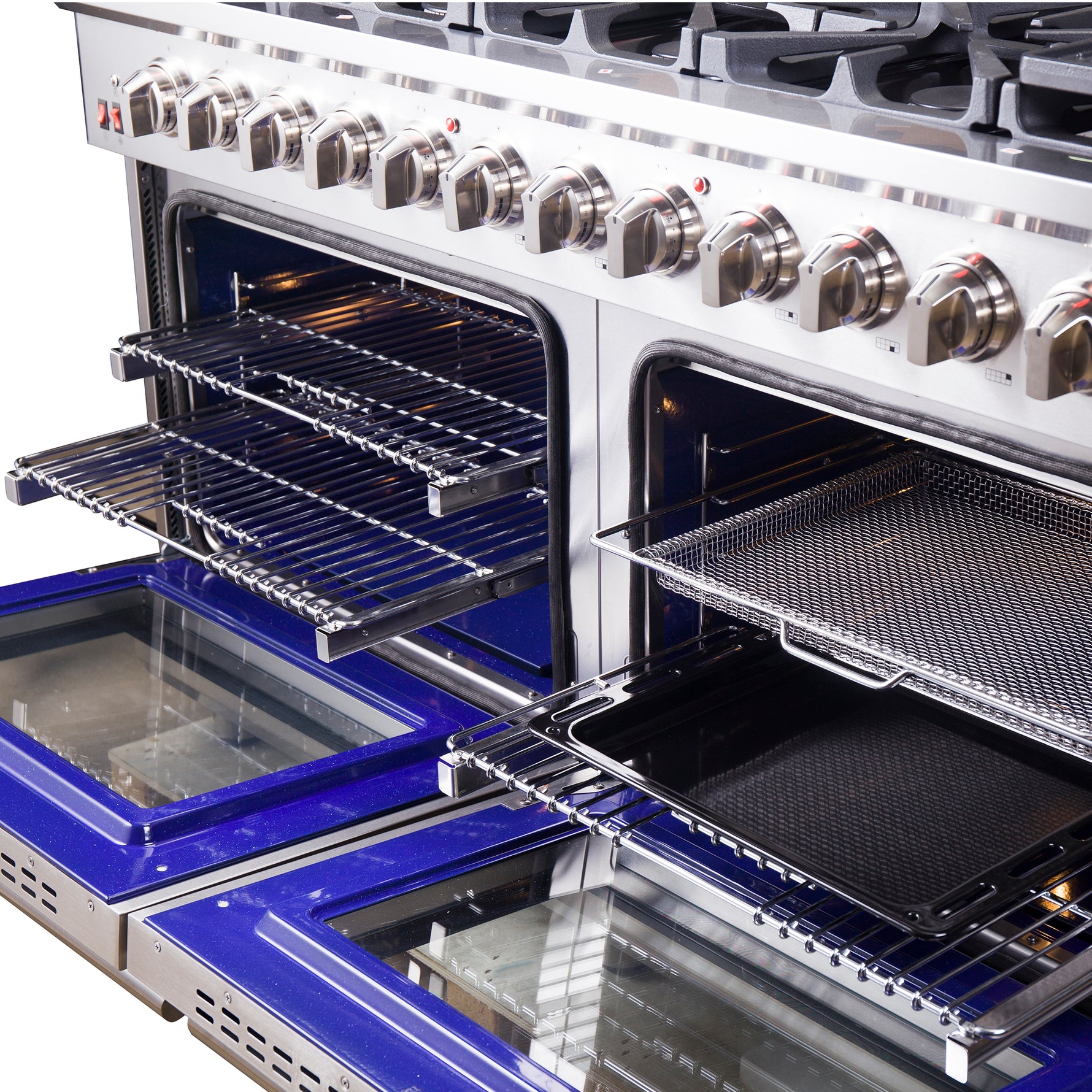 Forno Massimo 60-Inch Freestanding Gas Range, 10 Burners, True Convection Oven - BonPrix Électroménagers