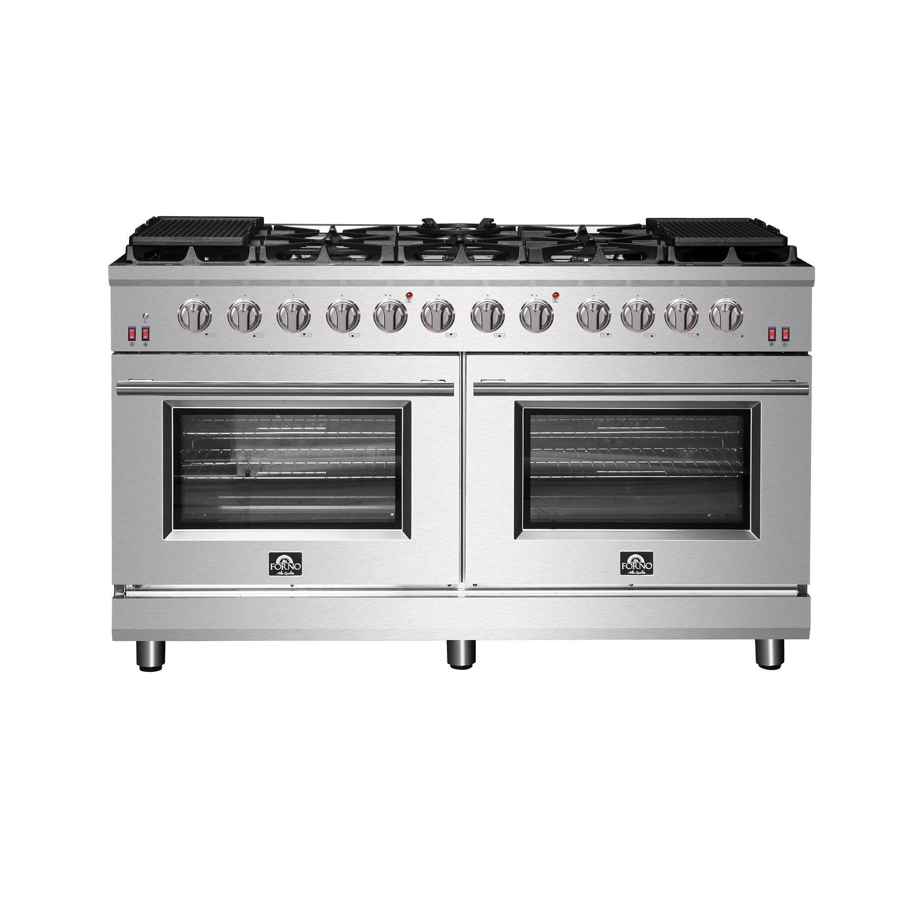 Forno Massimo 60-Inch Freestanding Gas Range, 10 Burners, True Convection Oven - BonPrix Électroménagers