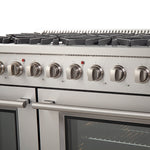 Forno Galiano 48-Inch Freestanding Gas Range, Stainless Steel, 8 Burners, 107,000 BTU, Griddle, Double Ovens, Energy Efficient - BonPrix Électroménagers