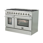 FORNO Premium 2-Piece Kitchen Bundle - Galiano 48" Gas Range, 60" Side-by-Side Refrigerator - FBDL-005-01CAUS - BonPrix Électroménagers