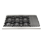 Forno Galiano 48-Inch Freestanding Gas Range, Stainless Steel, 8 Burners, 107,000 BTU, Griddle, Double Ovens, Energy Efficient - BonPrix Électroménagers