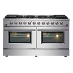 Forno Galiano 60-Inch Freestanding Gas Range, 10 Burners, Double Ovens, Griddle, Energy Efficient - BonPrix Électroménagers
