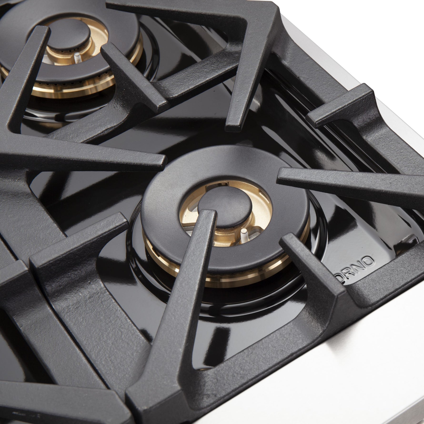 FORNO Capriasca 48-inch Gas Range Stainless Steel, 8 Brass Burners 160,000 BTU, 6.58 cu.ft. Double Oven - BonPrix Électroménagers