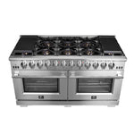 Forno Capriasca 60-Inch Freestanding Gas Range, 10 Burners, True Convection Oven - BonPrix Électroménagers