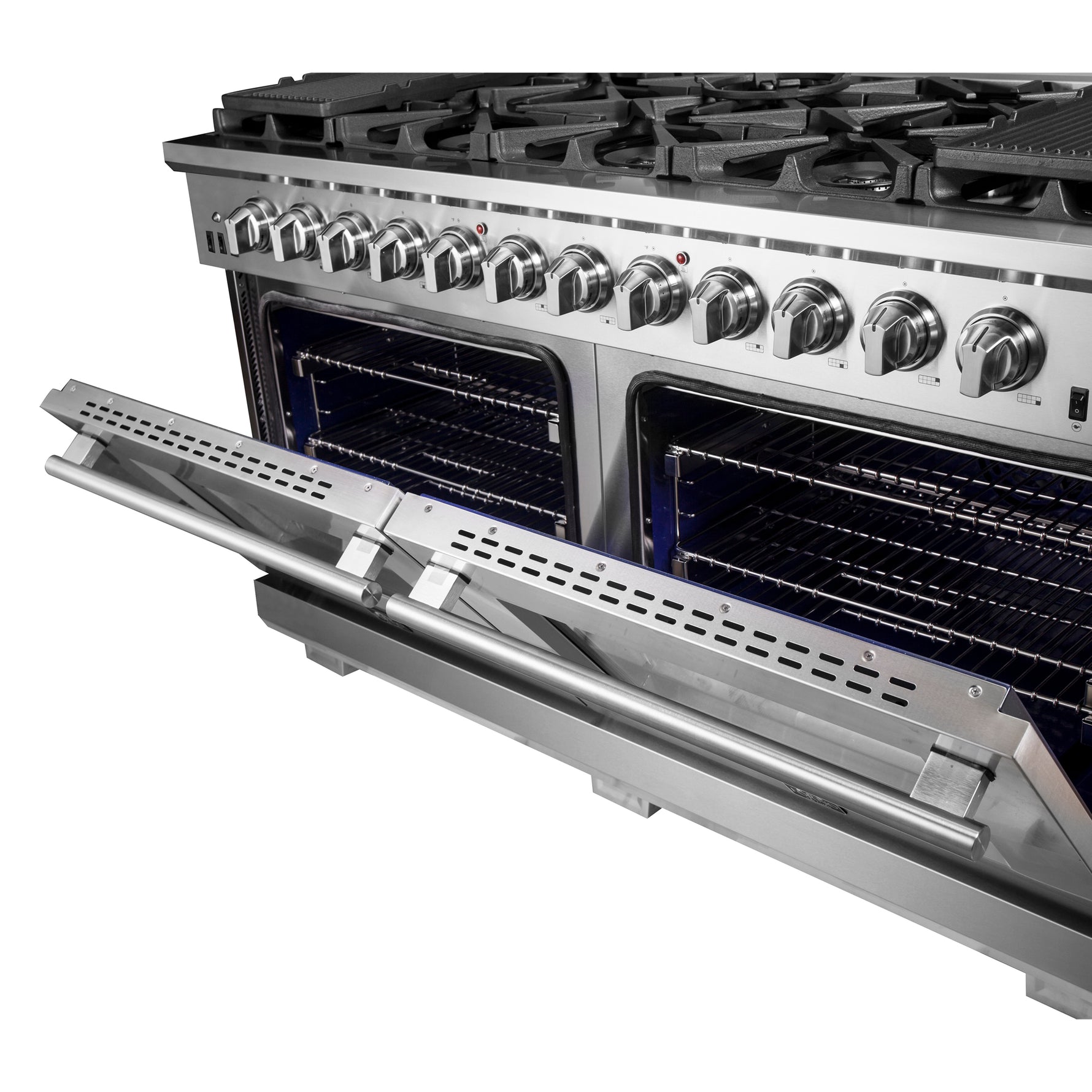 Forno Capriasca 60-Inch Freestanding Gas Range, 10 Burners, True Convection Oven - BonPrix Électroménagers