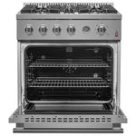 Marco 30-inch Gas Range Stainless Steel, 4 Burners 37,000 BTU, 4.32 cu.ft. Convection Oven - BonPrix Électroménagers
