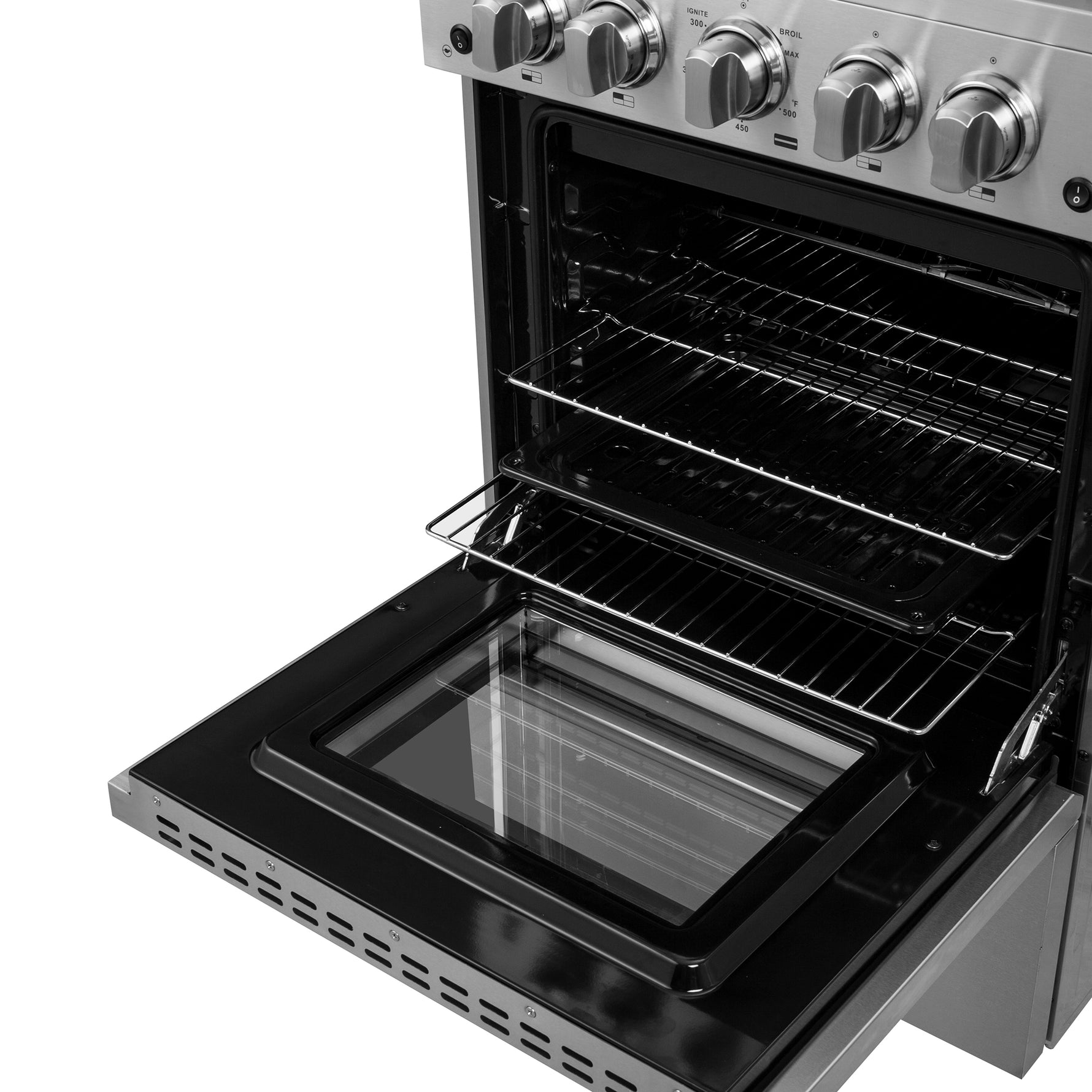 Forno Breno 24-Inch Freestanding Gas Range, Plug Included, Energy Efficient - BonPrix Électroménagers